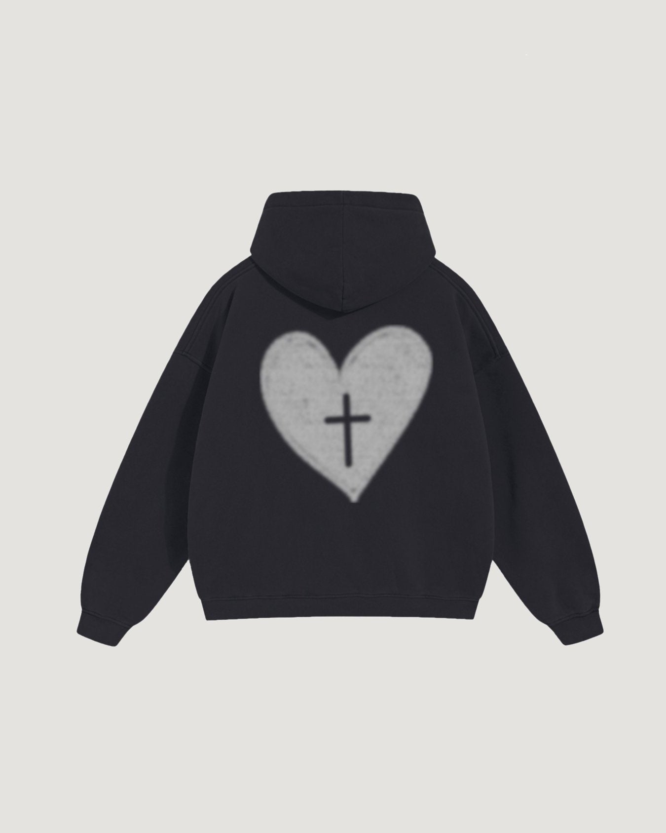 HEART X CROSS HOODIE - COMMANDMENTS