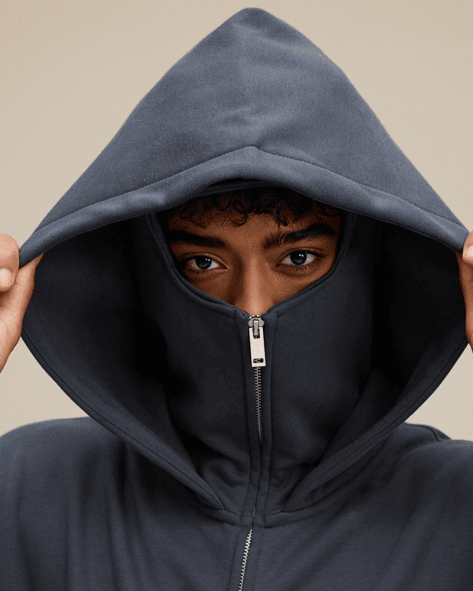 TEN COMMANDMENTS FACE MASK HOODIE - COMMANDMENTS