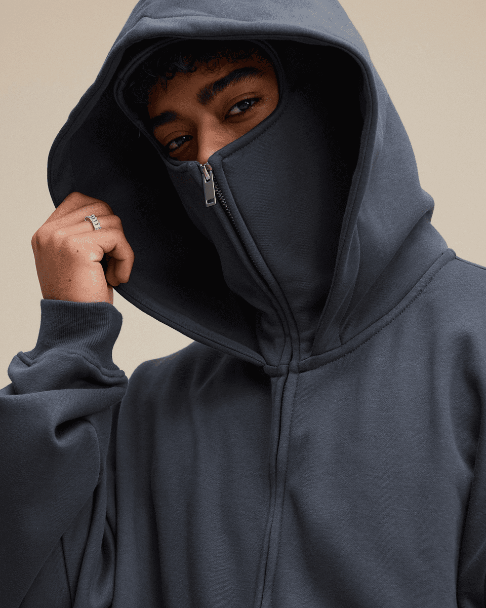 TEN COMMANDMENTS FACE MASK HOODIE - COMMANDMENTS