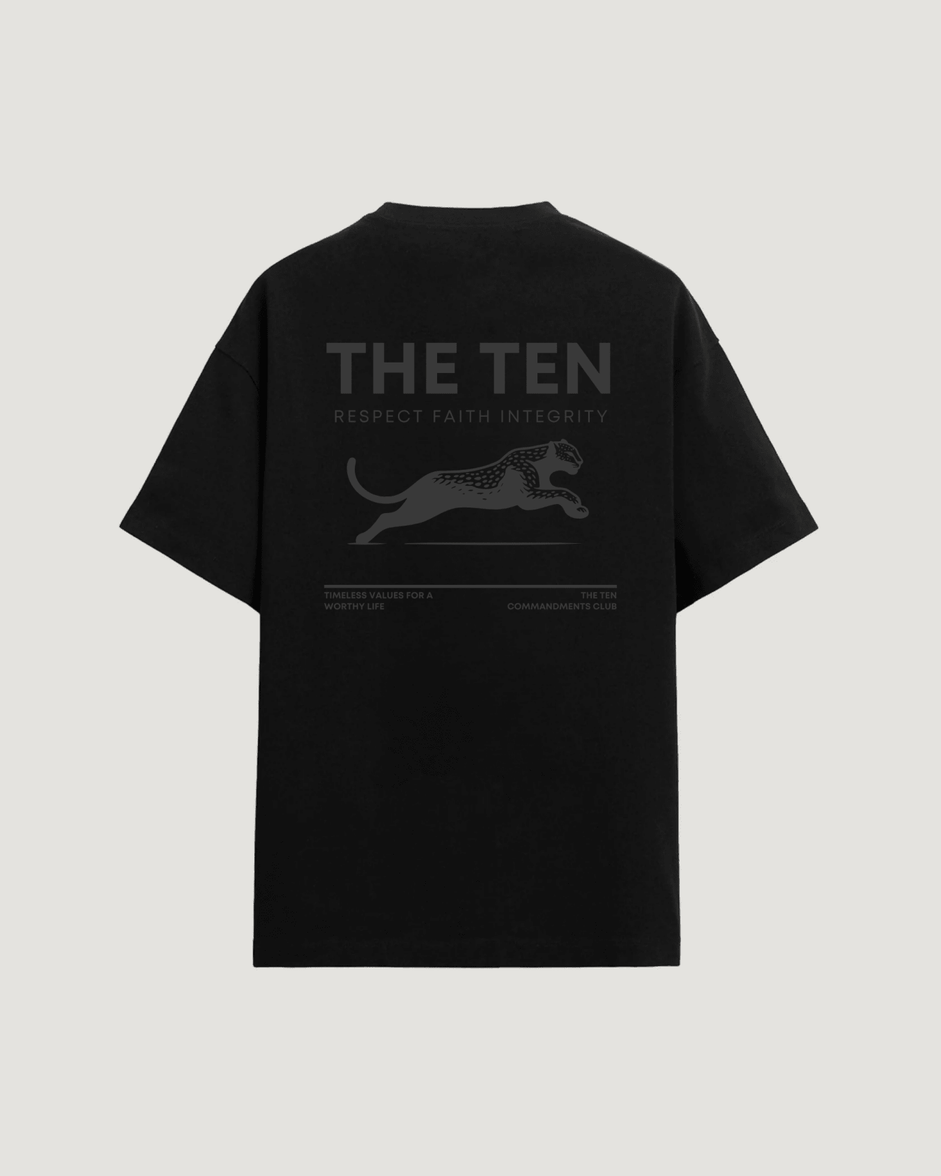 THE TEN LEOPARD T - SHIRT - COMMANDMENTS
