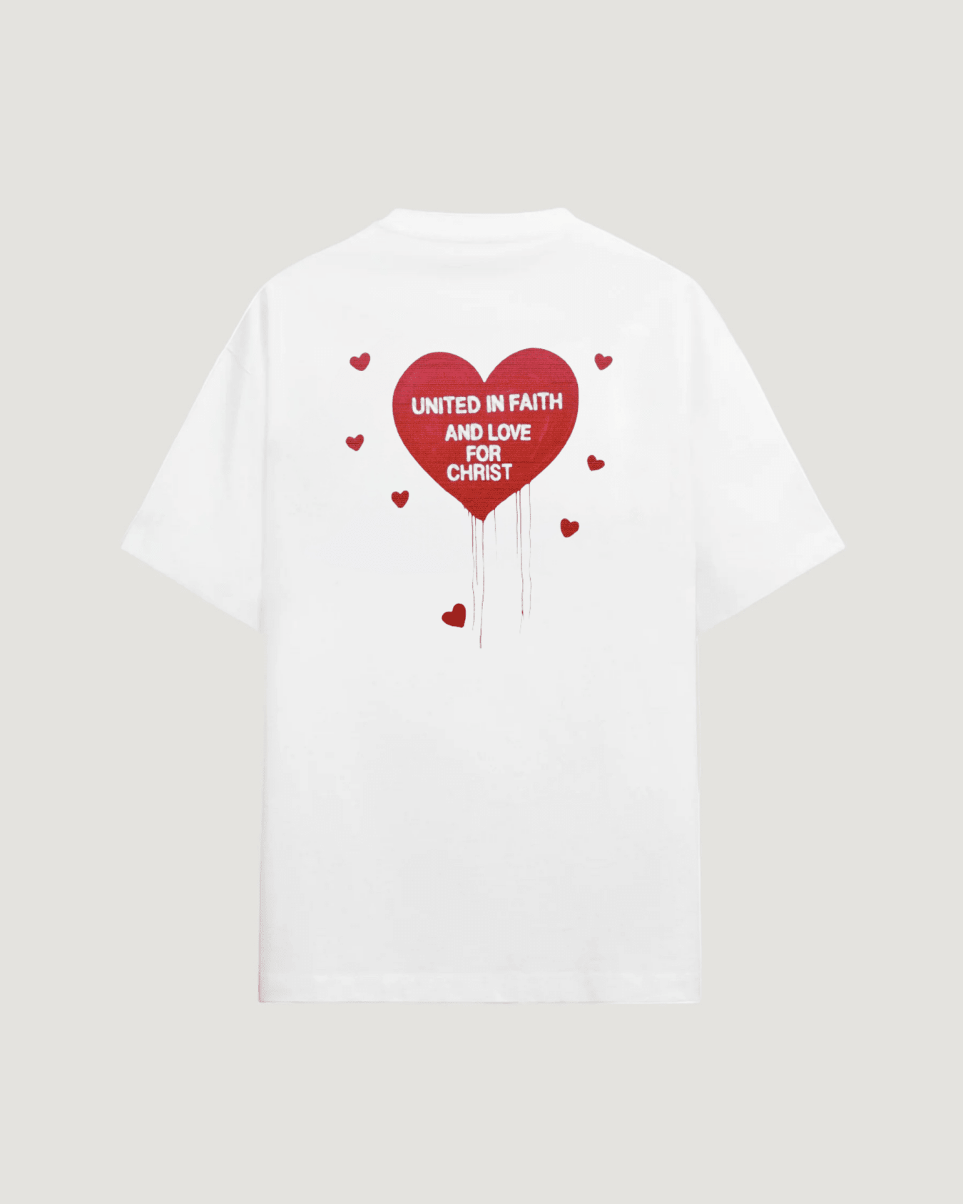 UNITED IN FAITH AND LOVE FOR CHRIST T - SHIRT - COMMANDMENTS