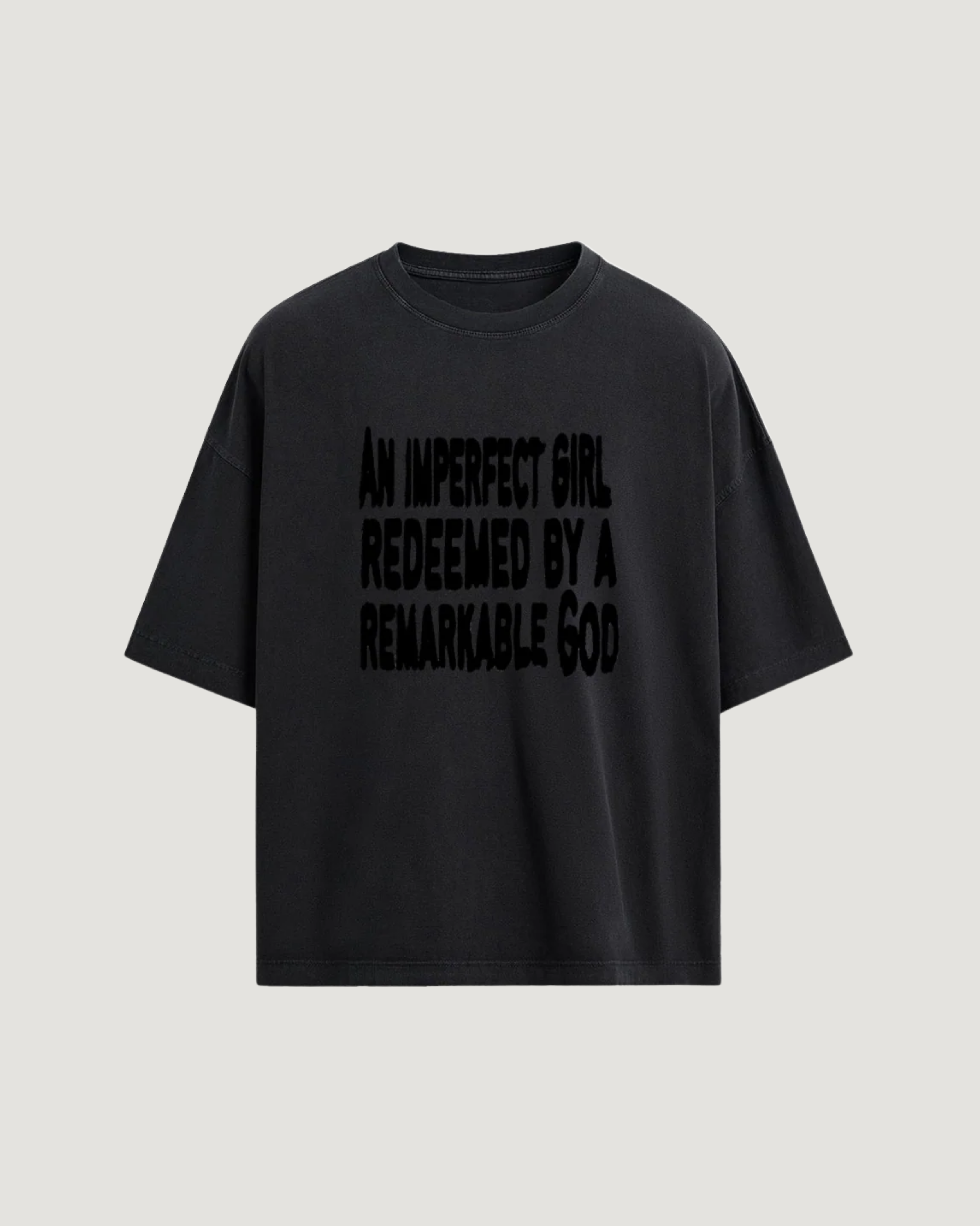 REDEEMED BY GOD OVERSIZED T-SHIRT - COMMANDMENTS