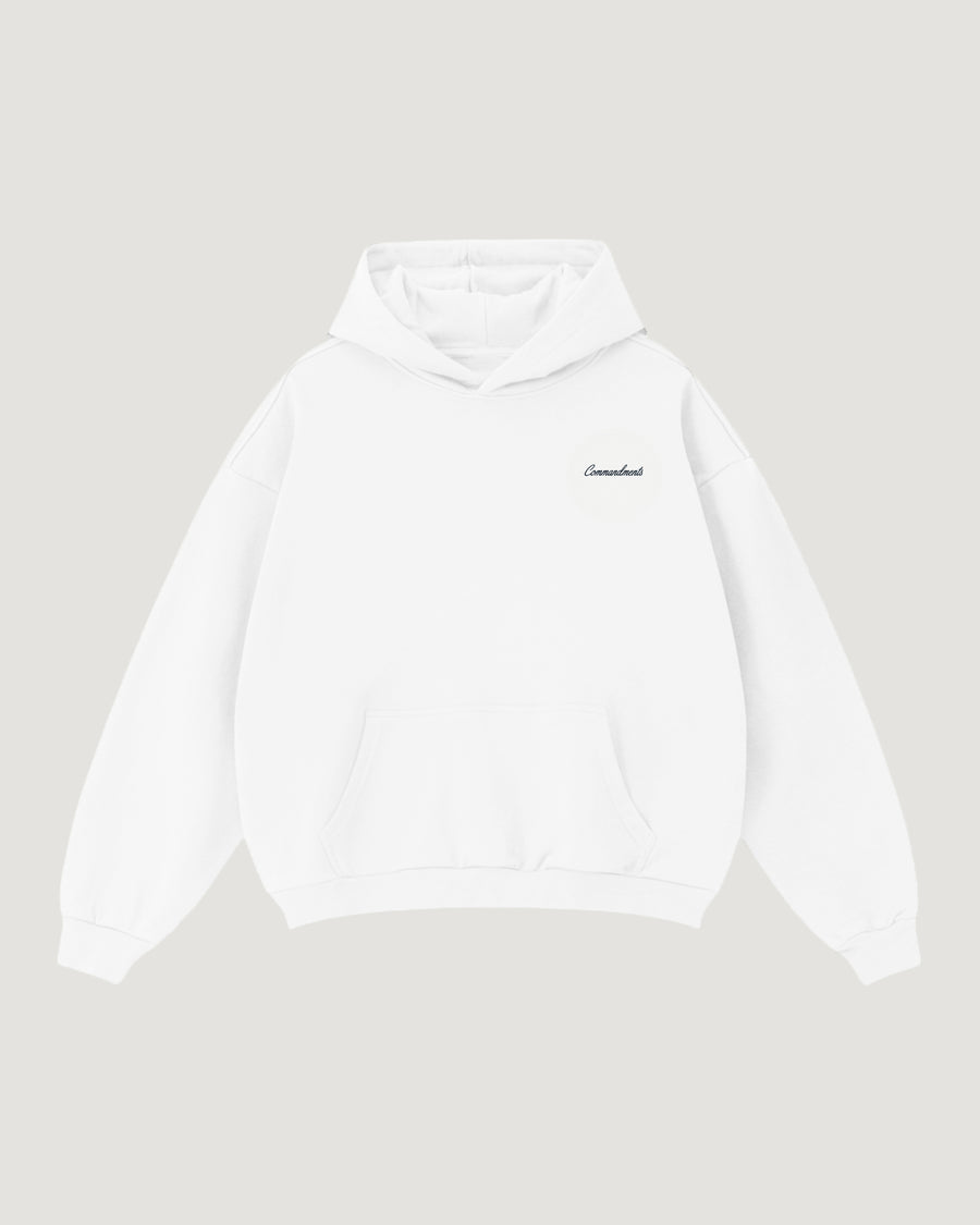 COMMANDMENTS CURSIVE LOGO HOODIE