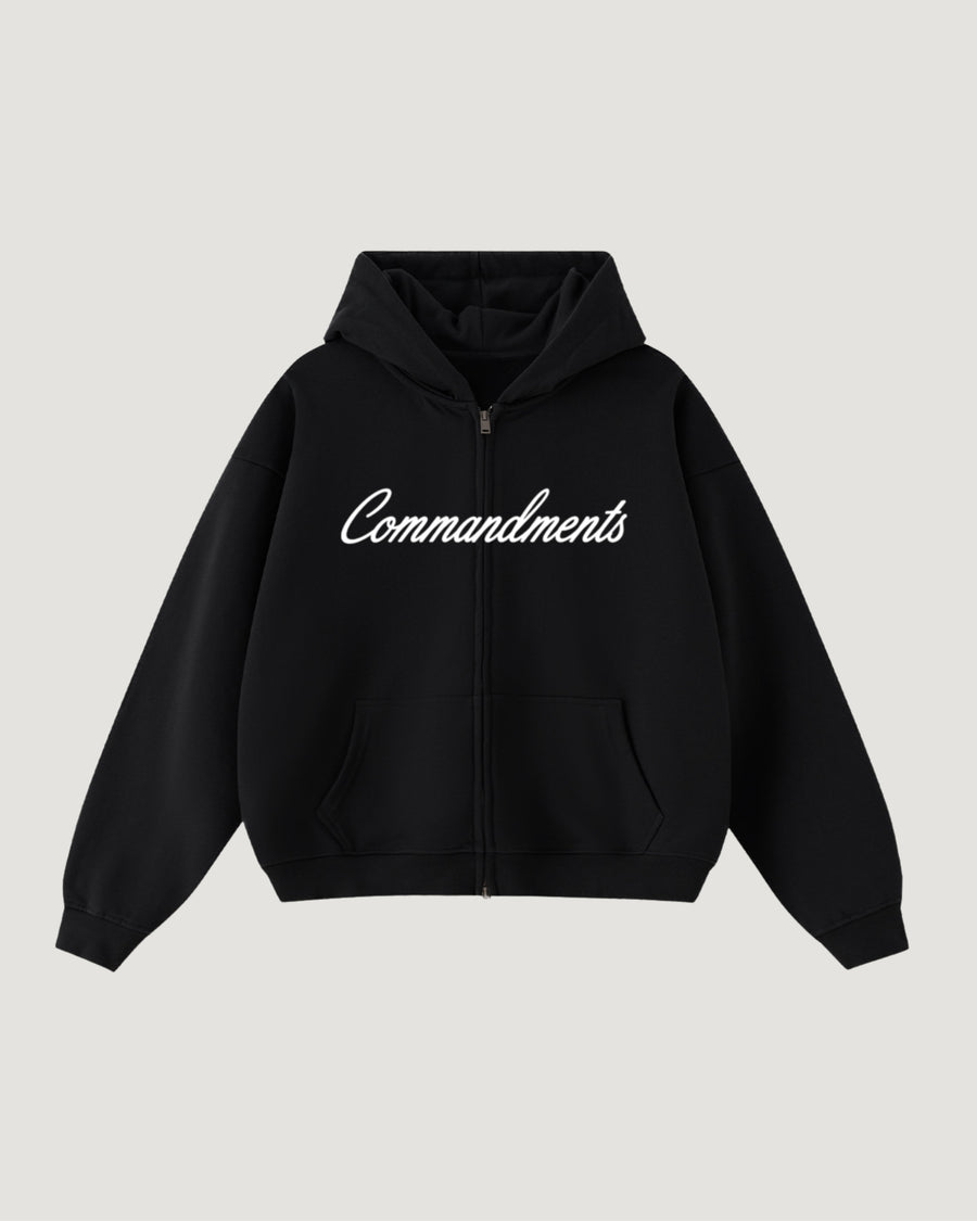 COMMANDMENTS ZIP HOODIE