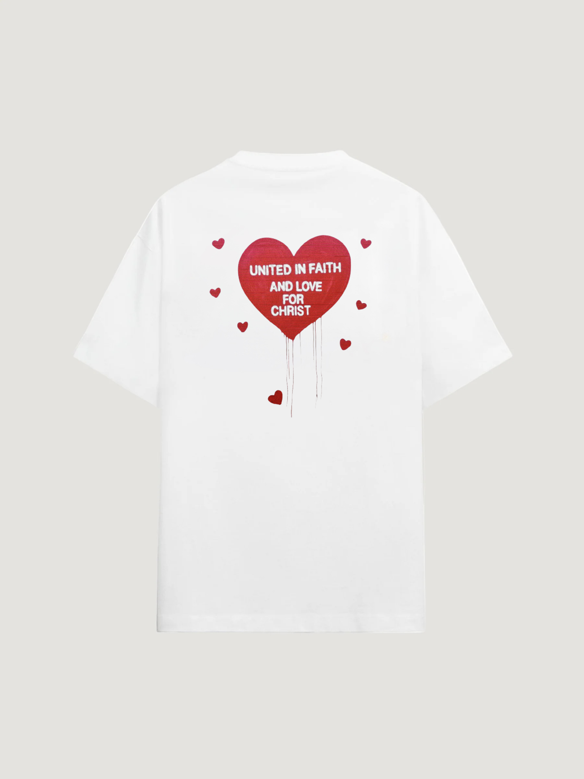 UNITED IN FAITH AND LOVE FOR CHRIST T-SHIRT - COMMANDMENTS