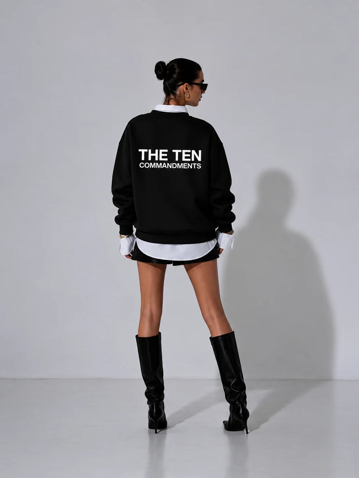 THE TEN COMMANDMENTS CREWNECK