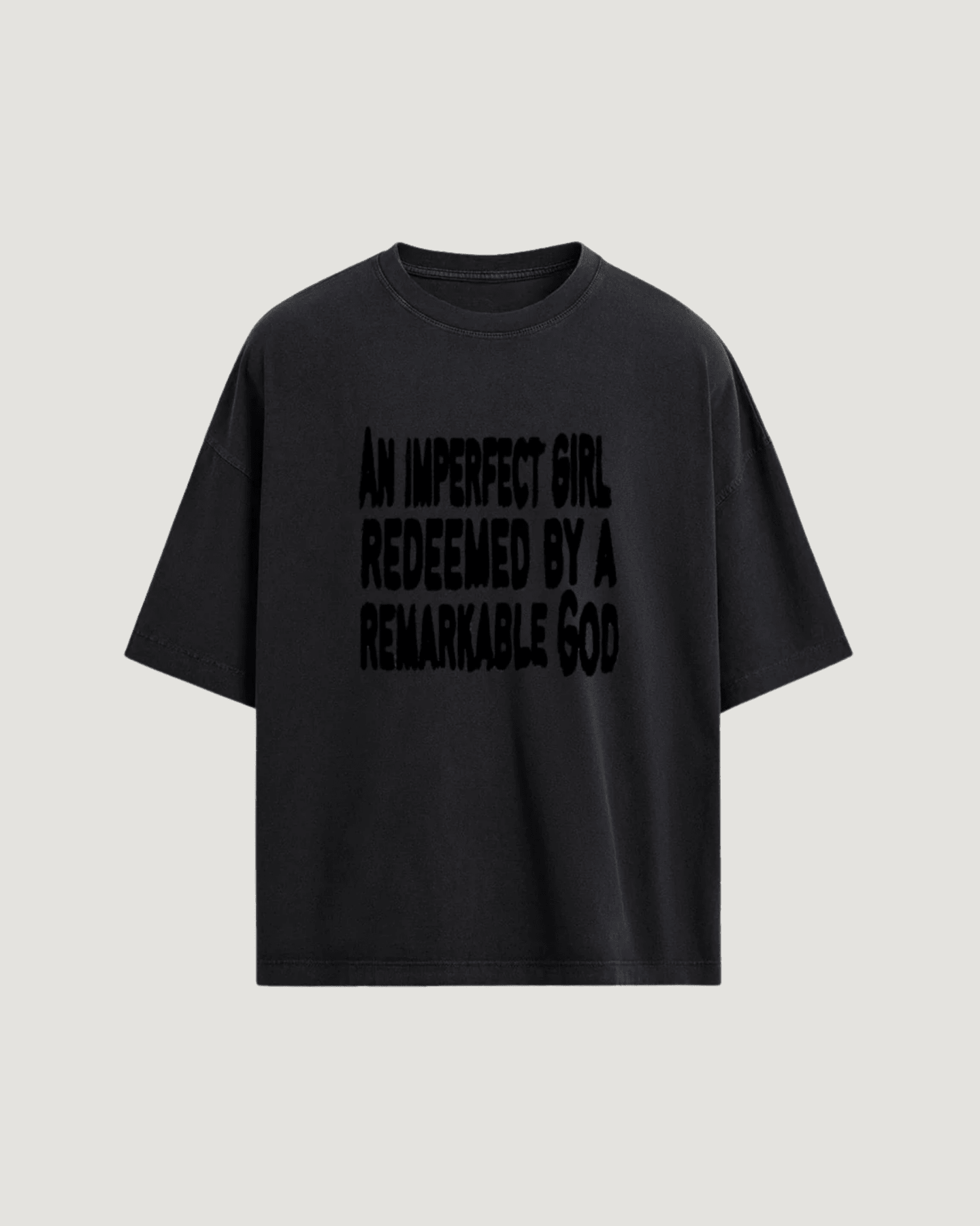 REDEEMED BY GOD OVERSIZED T - SHIRT - COMMANDMENTS