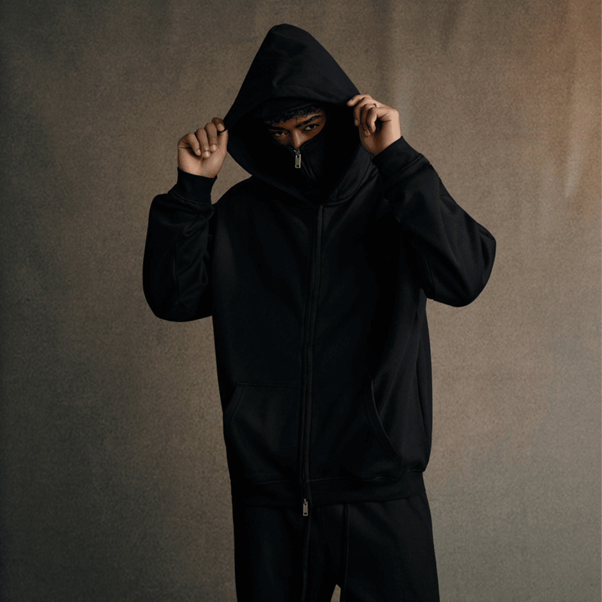 TEN COMMANDMENTS FACE MASK HOODIE - COMMANDMENTS