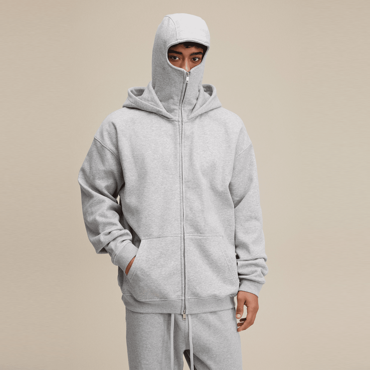 TEN COMMANDMENTS FACE MASK HOODIE - COMMANDMENTS