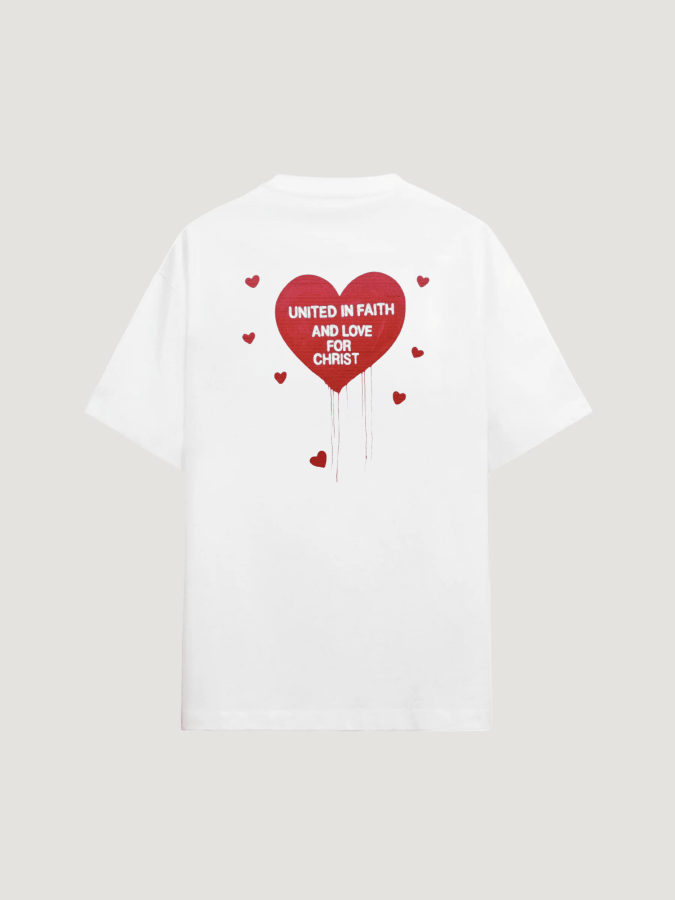 UNITED IN FAITH AND LOVE FOR CHRIST T - SHIRT - COMMANDMENTS